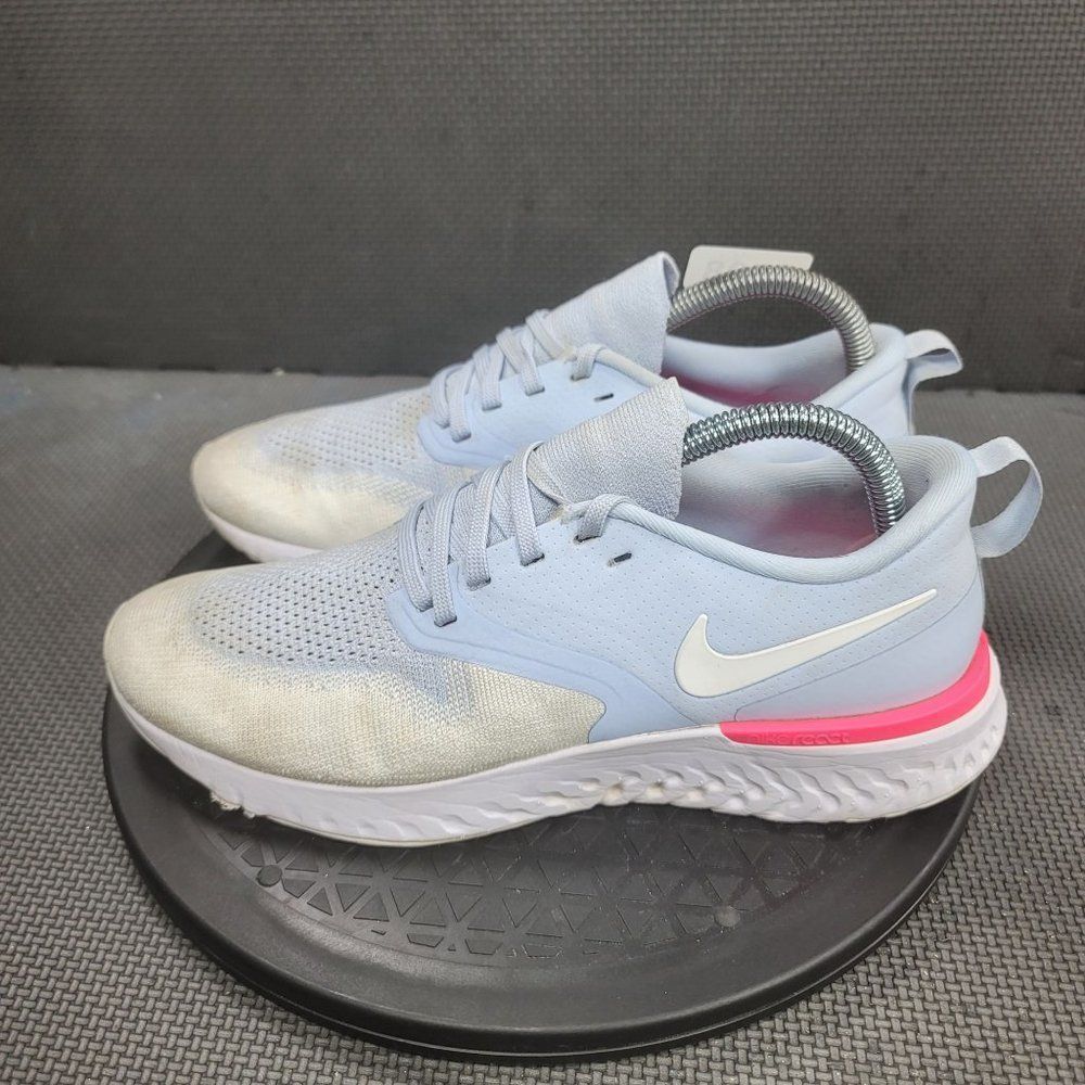 Nike Odyssey React Flyknit 2 Running Shoes Womens Sz 9 Powder Blue Trainers - Picture 3 of 8